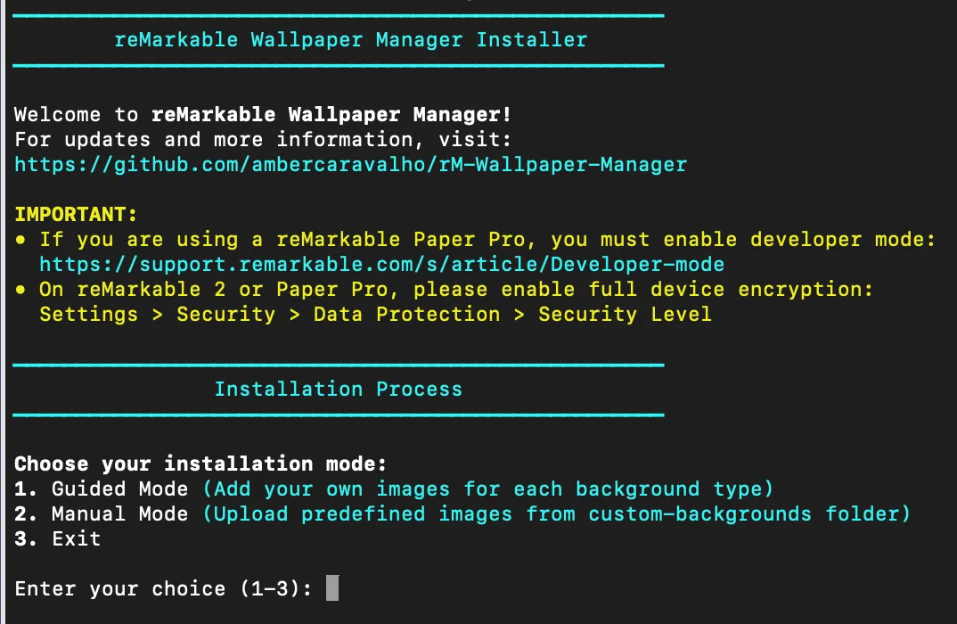 reMarkable Wallpaper Manager